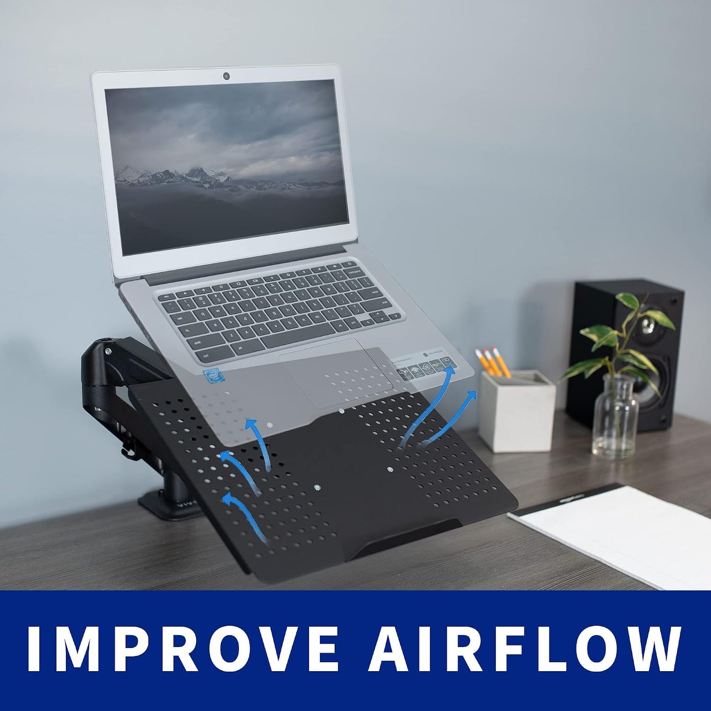 VIVO Black Steel Laptop Tray Platform for VESA Mount Stands & Mounts NEW