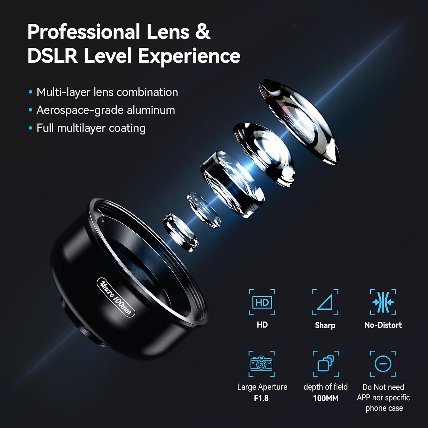 Apexel 10X Macro Lens for Smartphone Photography & Video Kits For Iphone 13 DEMO