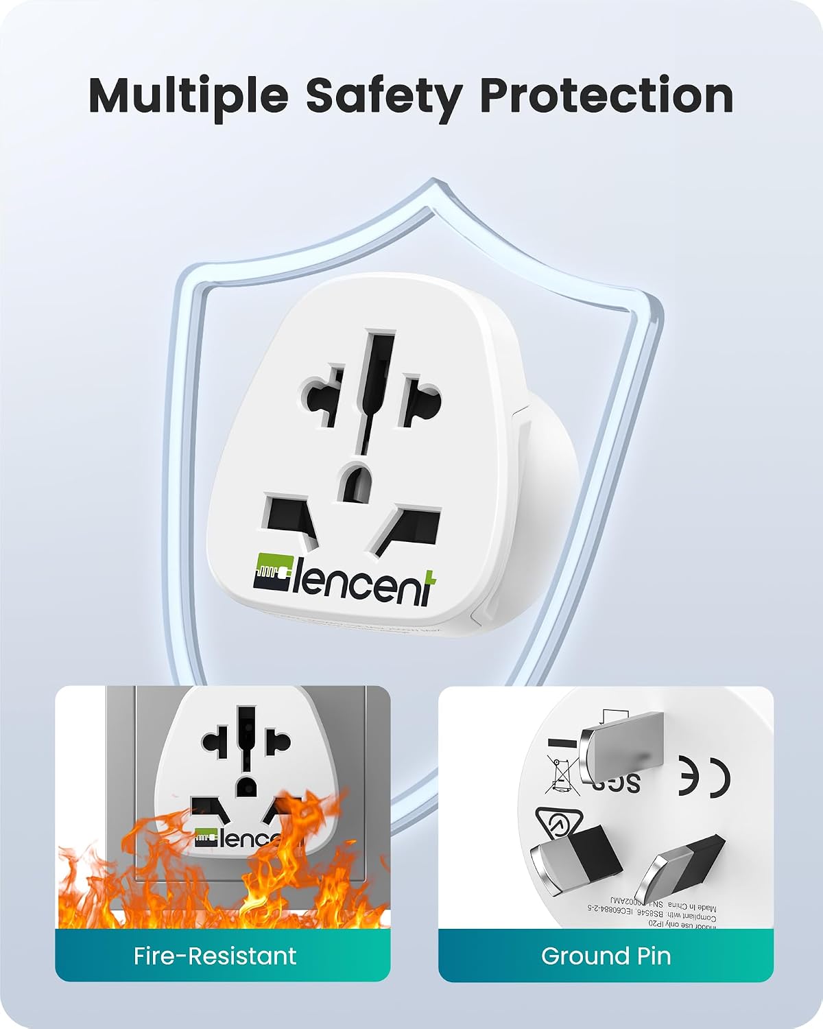LENCENT World to Australia Plug Adapter EU/UK/USA/JP AU International Power NEW