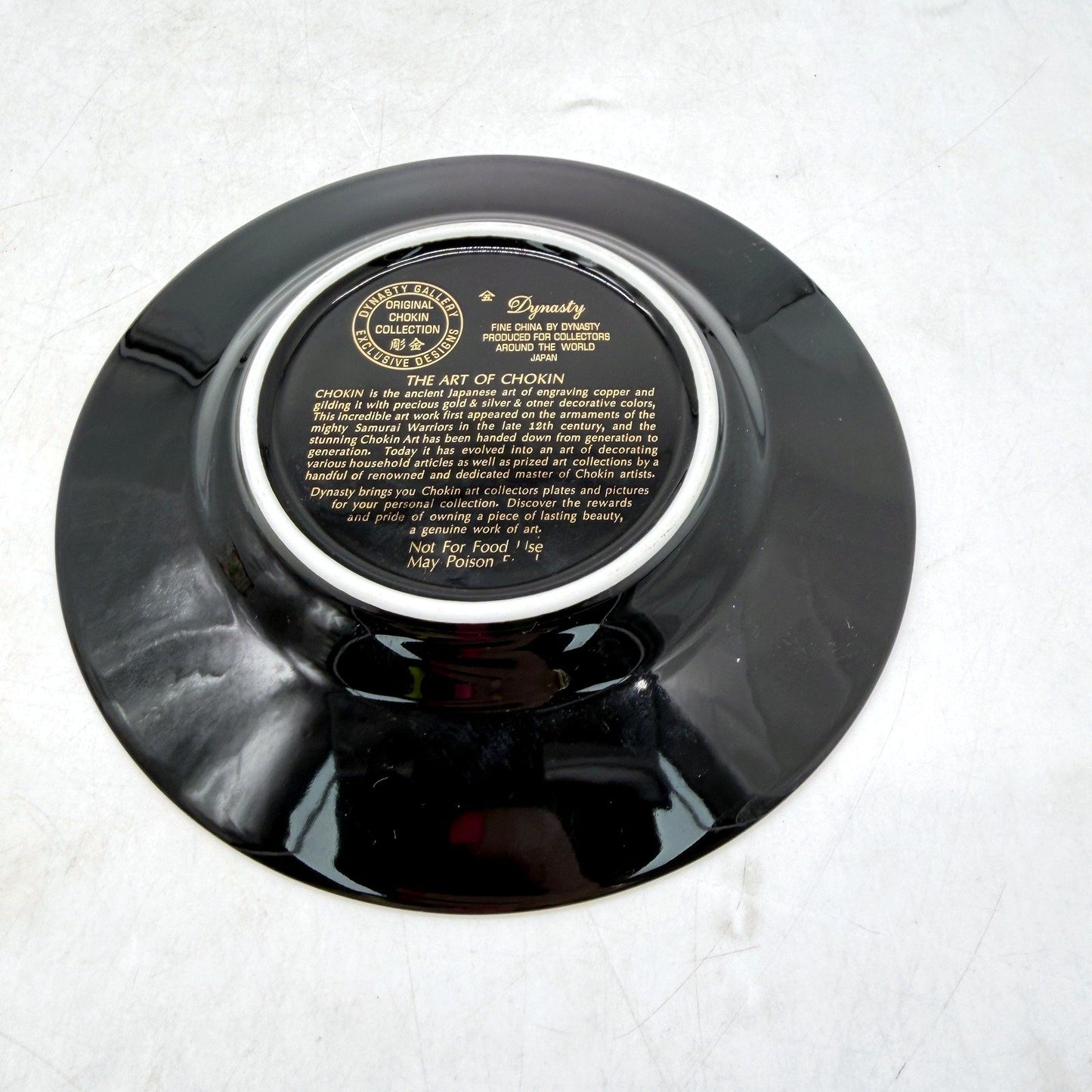 Decorative Plate Gold Black Chokin Art Collectible Souvenir London Westminster