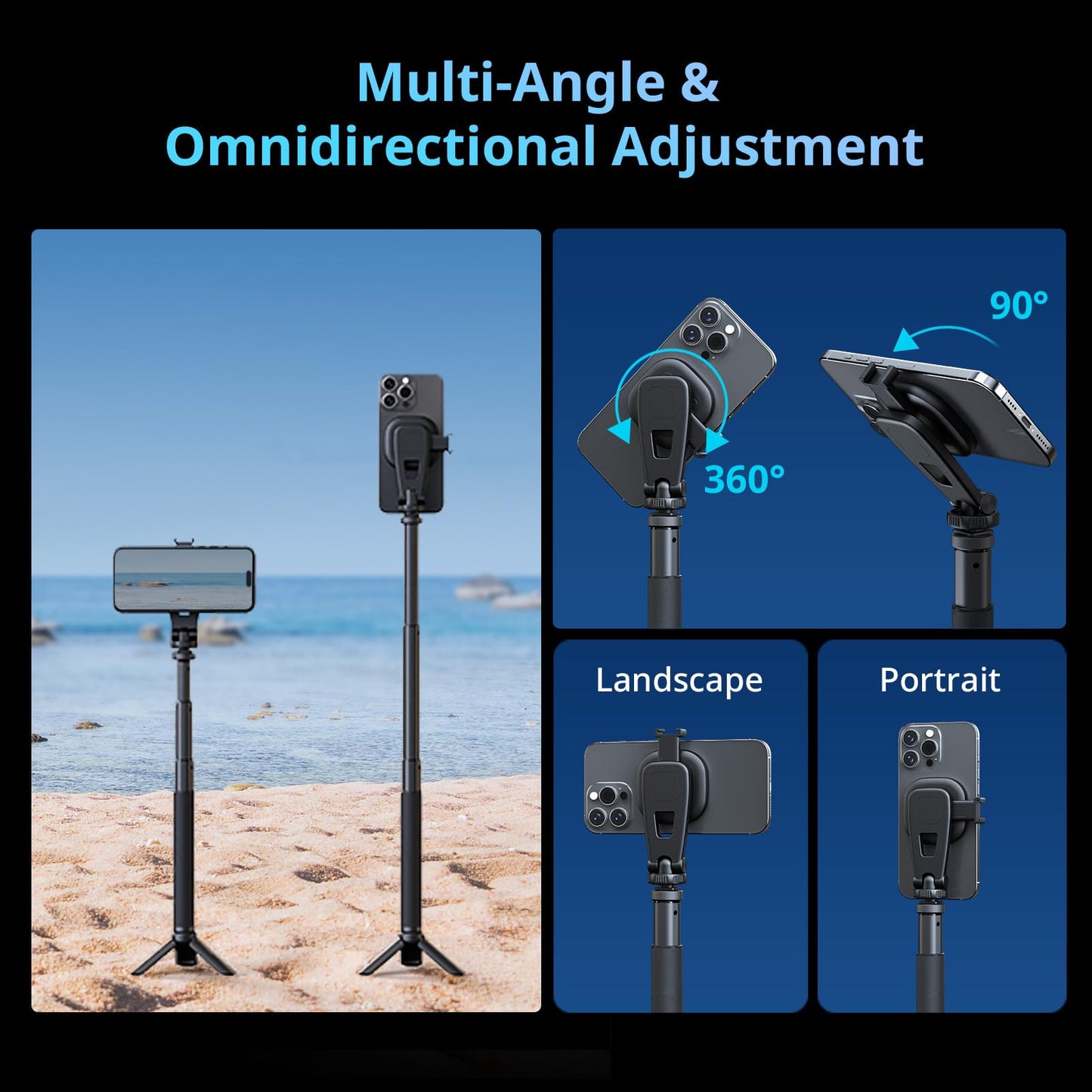 SMALLRIG Magnetic Camera Mounts Attachable Phone Clamp with Cold Shoe Mount NEW