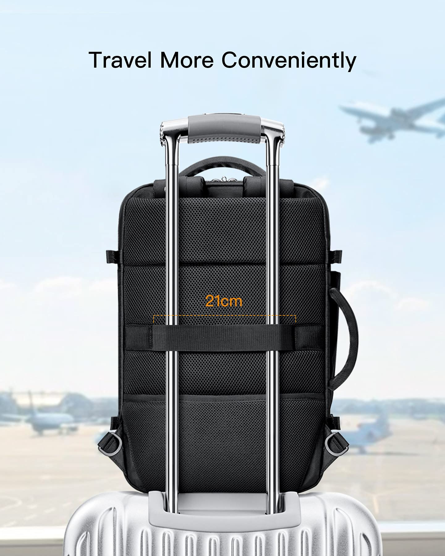 Inateck 35L Backpacks Super Large Black Backpack for 15.6-17 Inch Laptops DEMO
