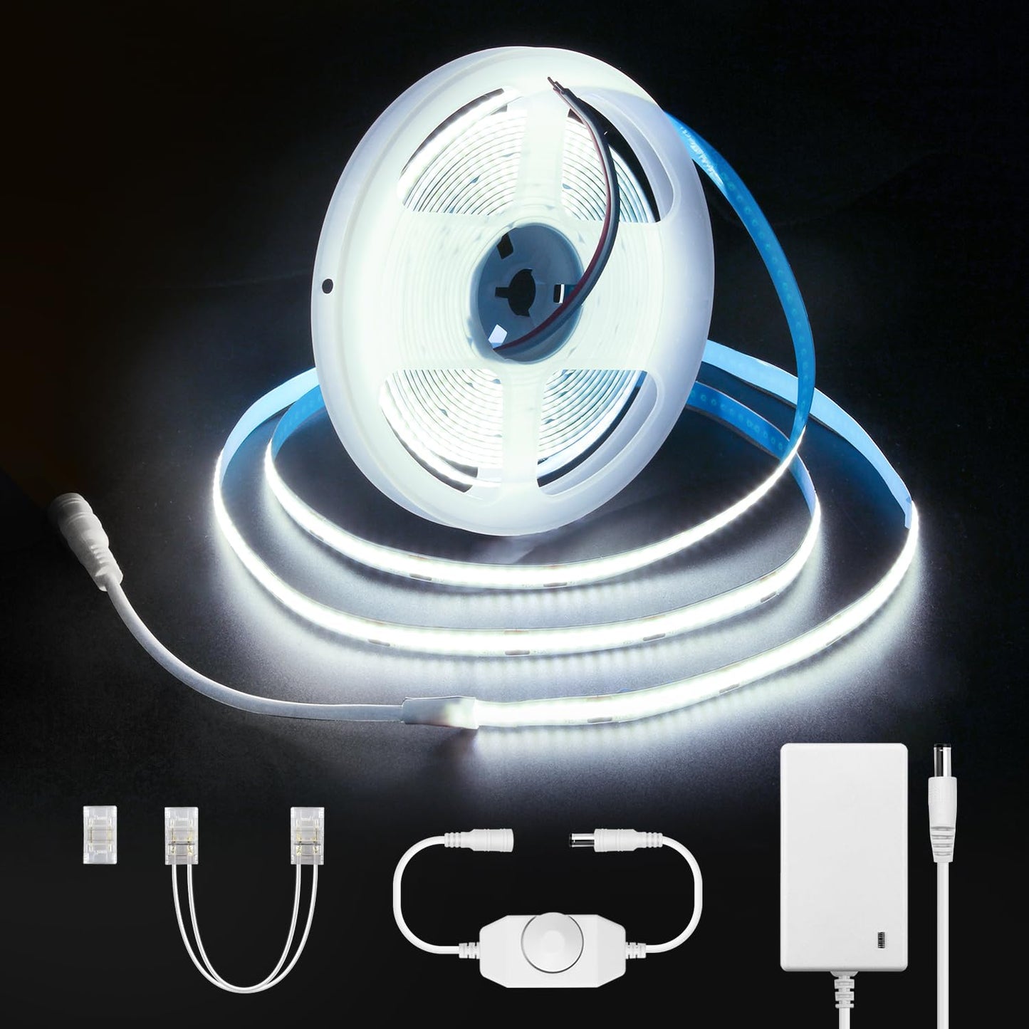 ALITOVE COB LED Strips LED Strip Lights 10ft Cold White Bright Under DEMO