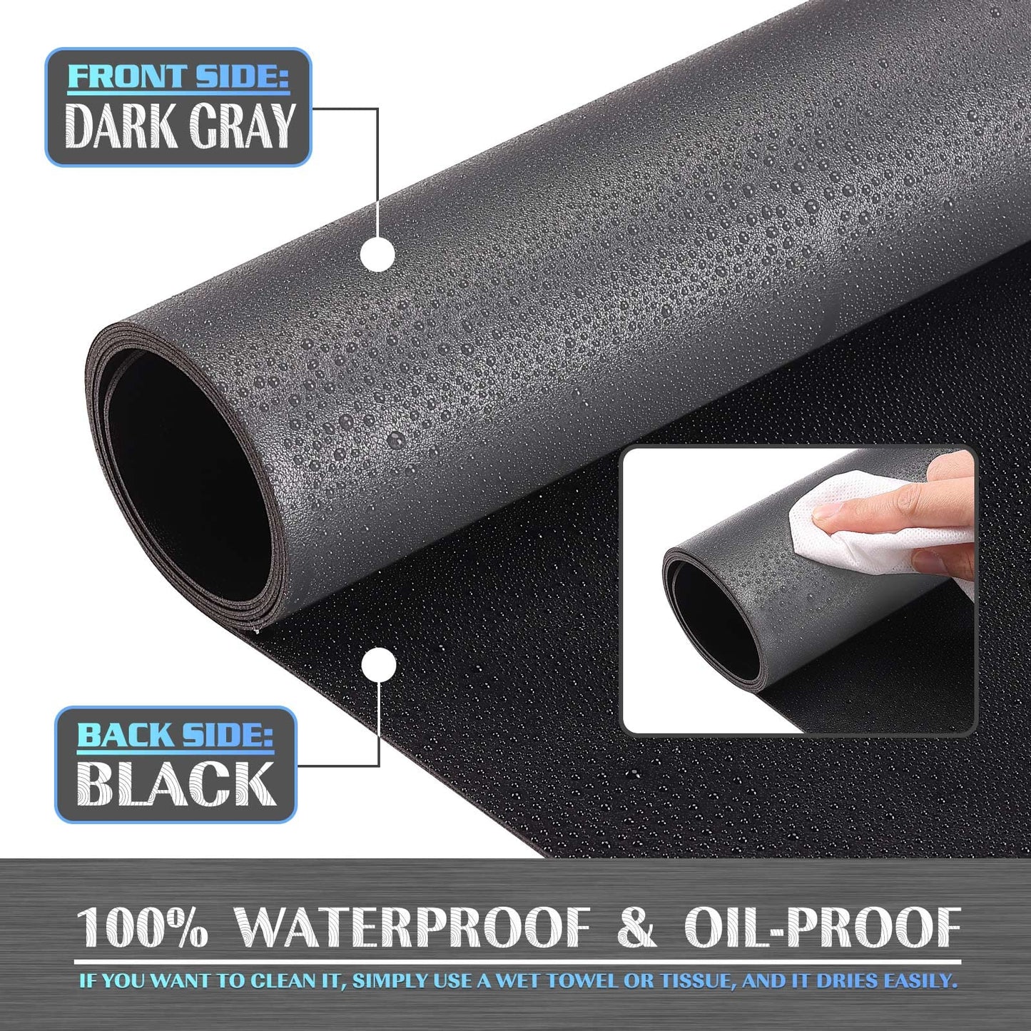 K KNODEL Large Leather Office Desk Mat Mouse Pad 40 x 80 cm Dark Grey DEMO