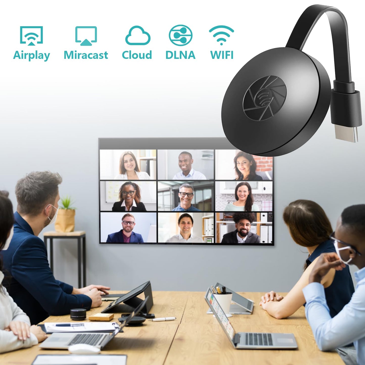 ONBPIY Wireless Display Dongle Adapter - 4K Streaming Media Receiver for DEMO