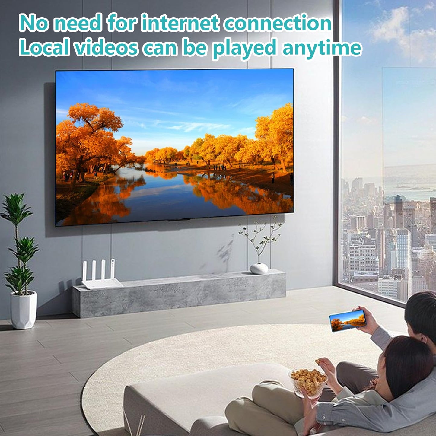 ONBPIY Wireless Display Dongle Adapter - 4K Streaming Media Receiver for DEMO