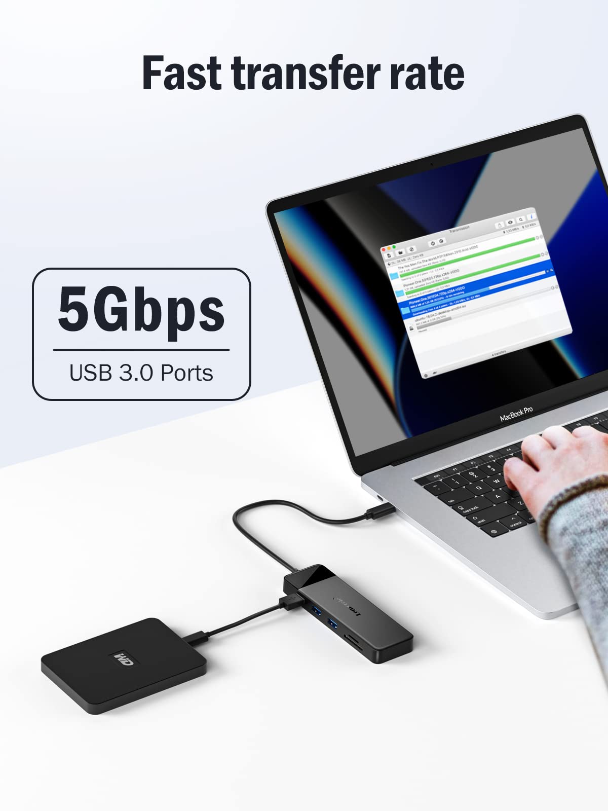 Lemorele USB-C USB Hubs Docking Station 10-in-1 Hub: 3 Displays, 2 HDMI, DEMO