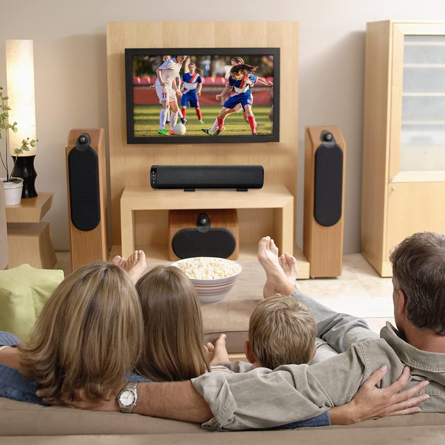 Aigomio 50W Compact Bluetooth Soundbar Speaker for TV, 16" Black Home Audio DEMO