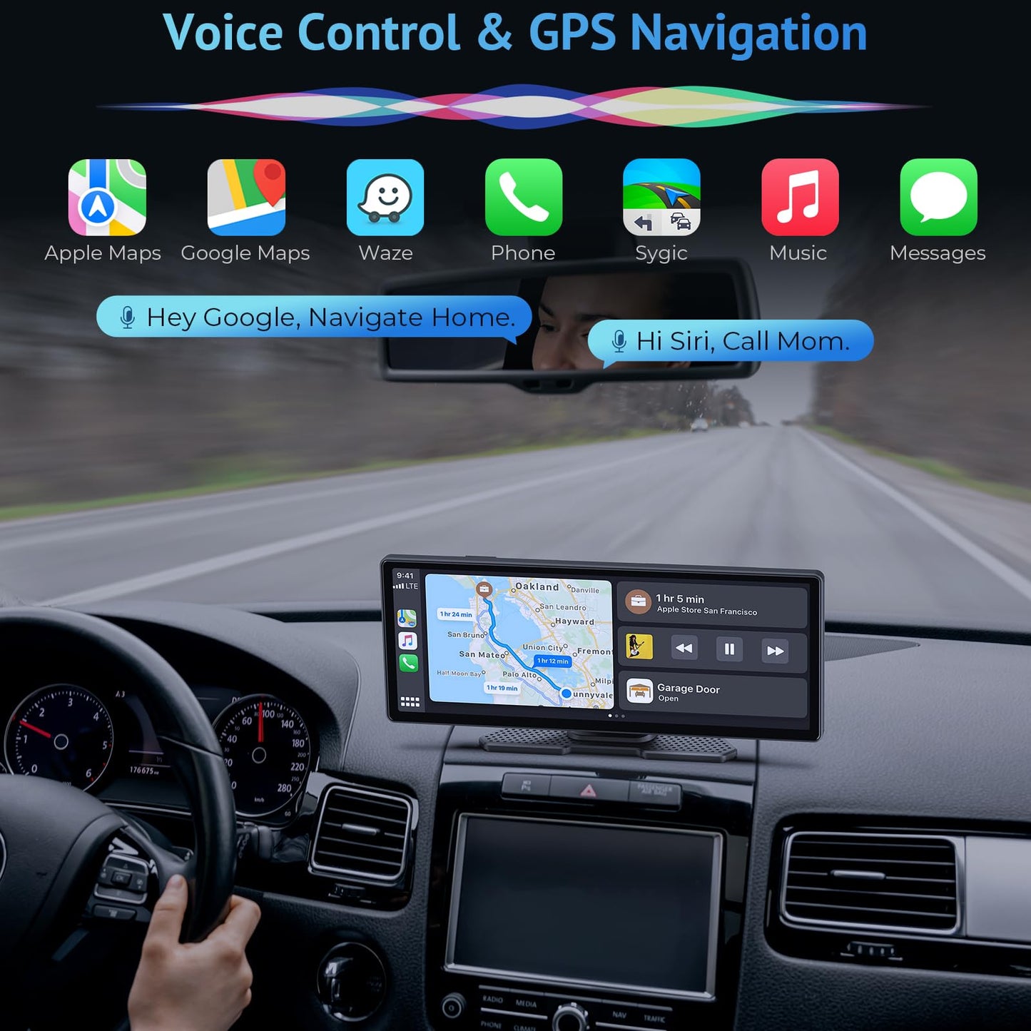 Wonsidary Wireless/Wired Carplay Screen Android Auto Mirror for Car DEMO