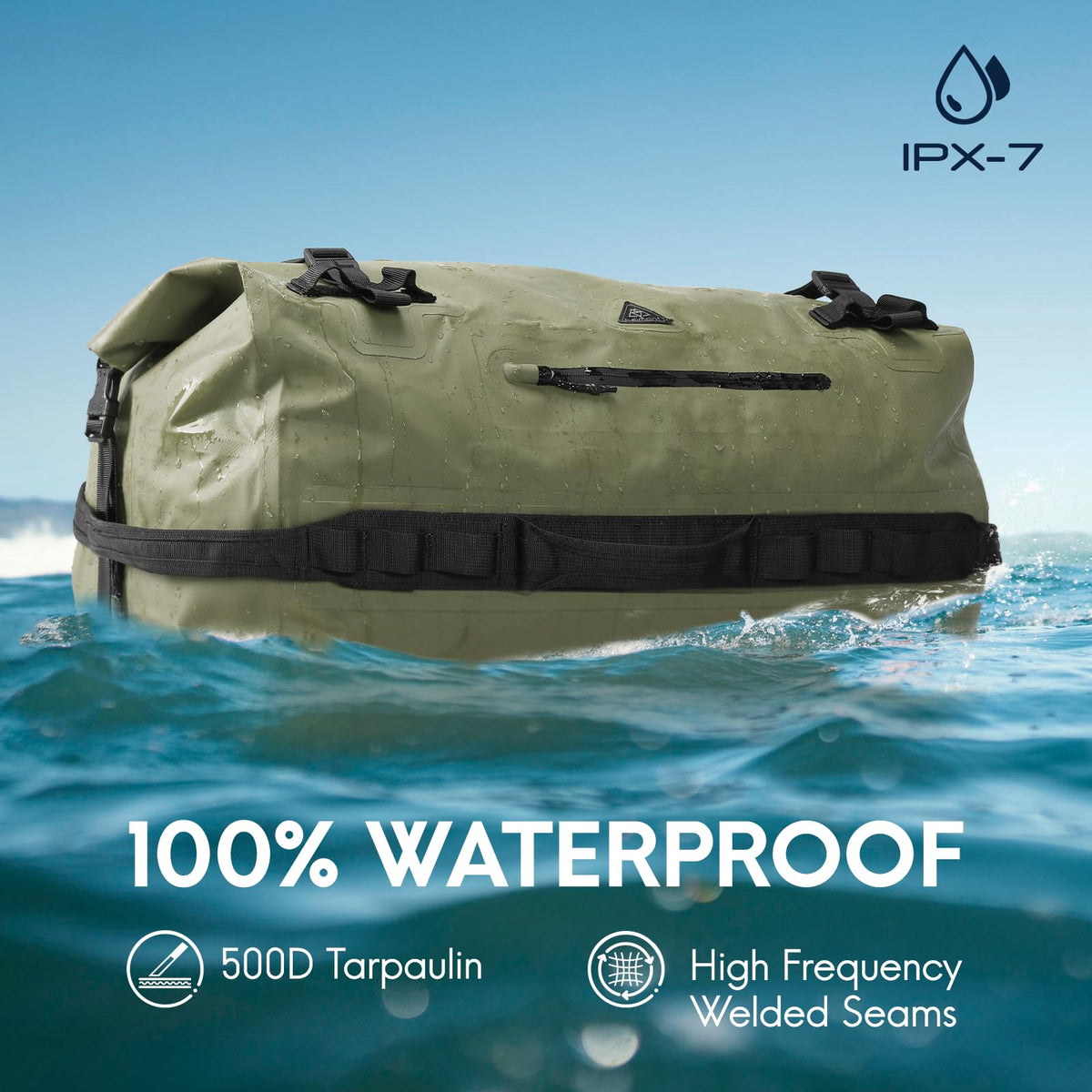 Haimont 90L Dry Bags Waterproof Dry Bag Roll-Top Duffle Backpack Adjustable NEW