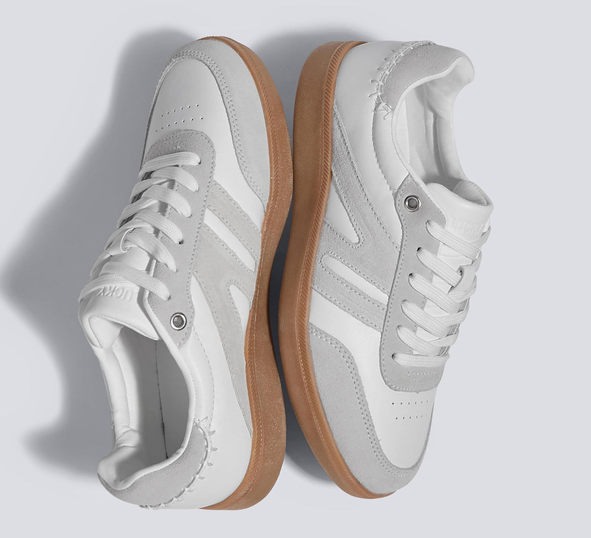 LUCKY STEP Casual Trainers Retro Gum Sole Sneakers Skate Shoes Women US 11 NEW