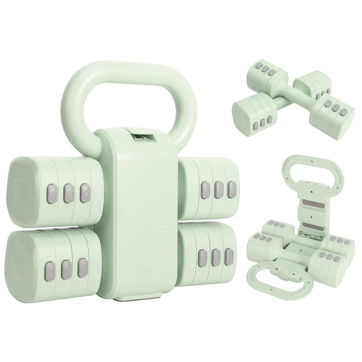 Aucbyao Adjustable Dumbbells Dumbbell Set 4-in-1 Free Weights Fitness NEW