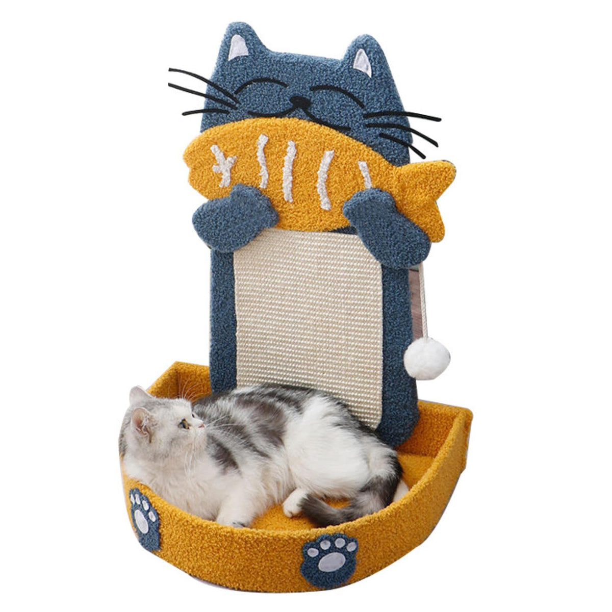 NIBHZ Sisal 2 IN 1 Home Cat Scratching Post, Claw Sharpener & Climbing Frame NEW