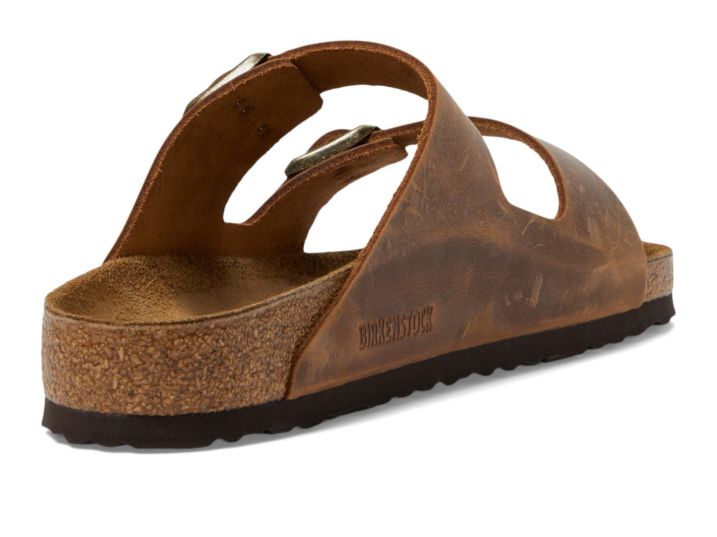 Birkenstock Arizona Cognac Mid Brown Leather Sandals Unisex M 7 L 8 EU 39 DEMO