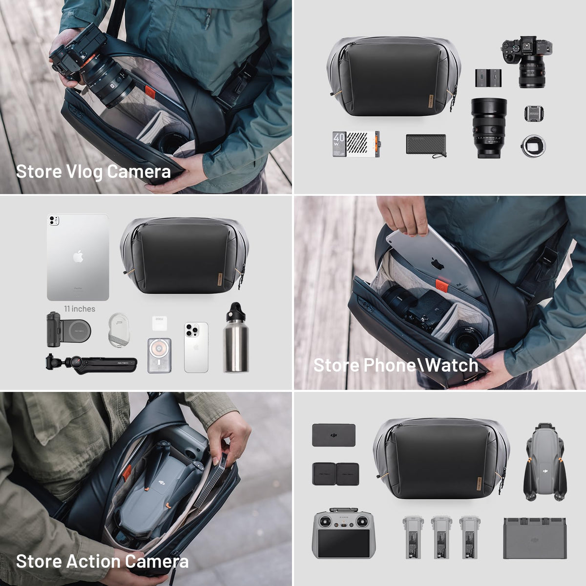 PGYTECH OneGo Solo V2 Crossbody Camera Sling Bag 6L for Urban Travel NEW