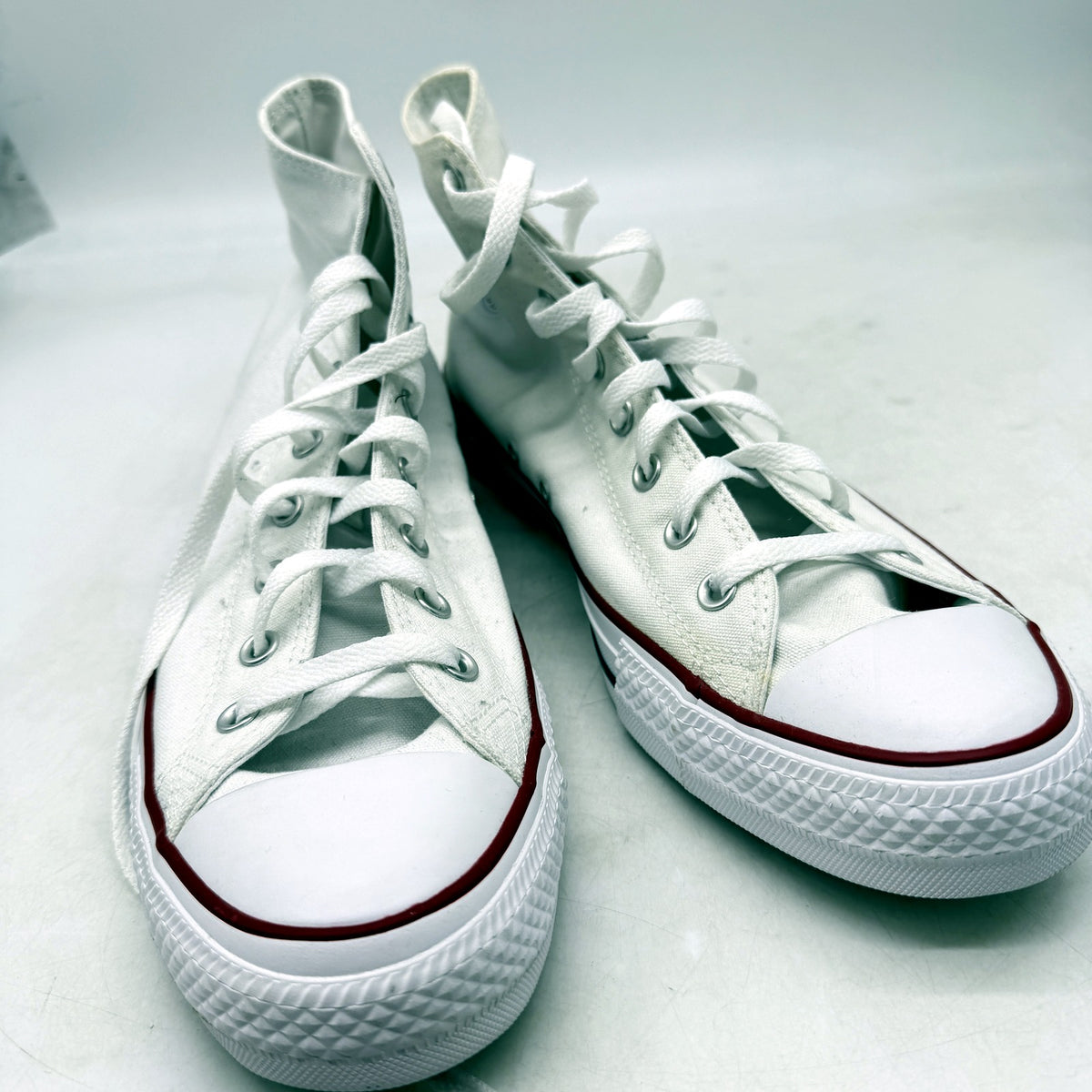 Converse Chuck Taylor All Star Canvas High Top White Trainers Mens US 9 DEMO