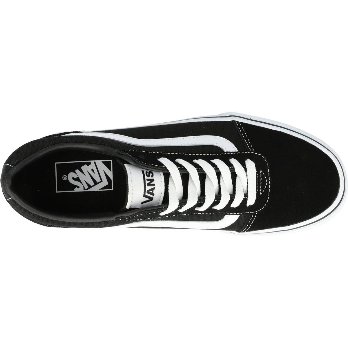 Vans Black & White Comfortable Casual Skate Sneakers Mens 9 Women 10.5 DEMO