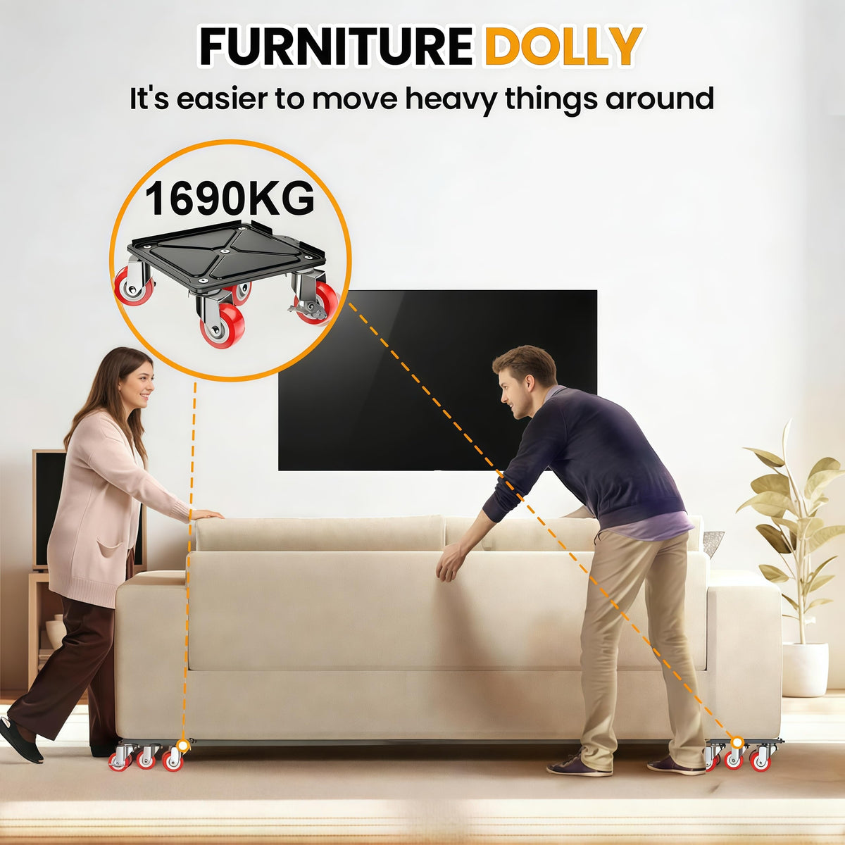 IGERCN Heavy Duty Furniture Lifter & Fridge Mover Set 1690KG Capacity NEW