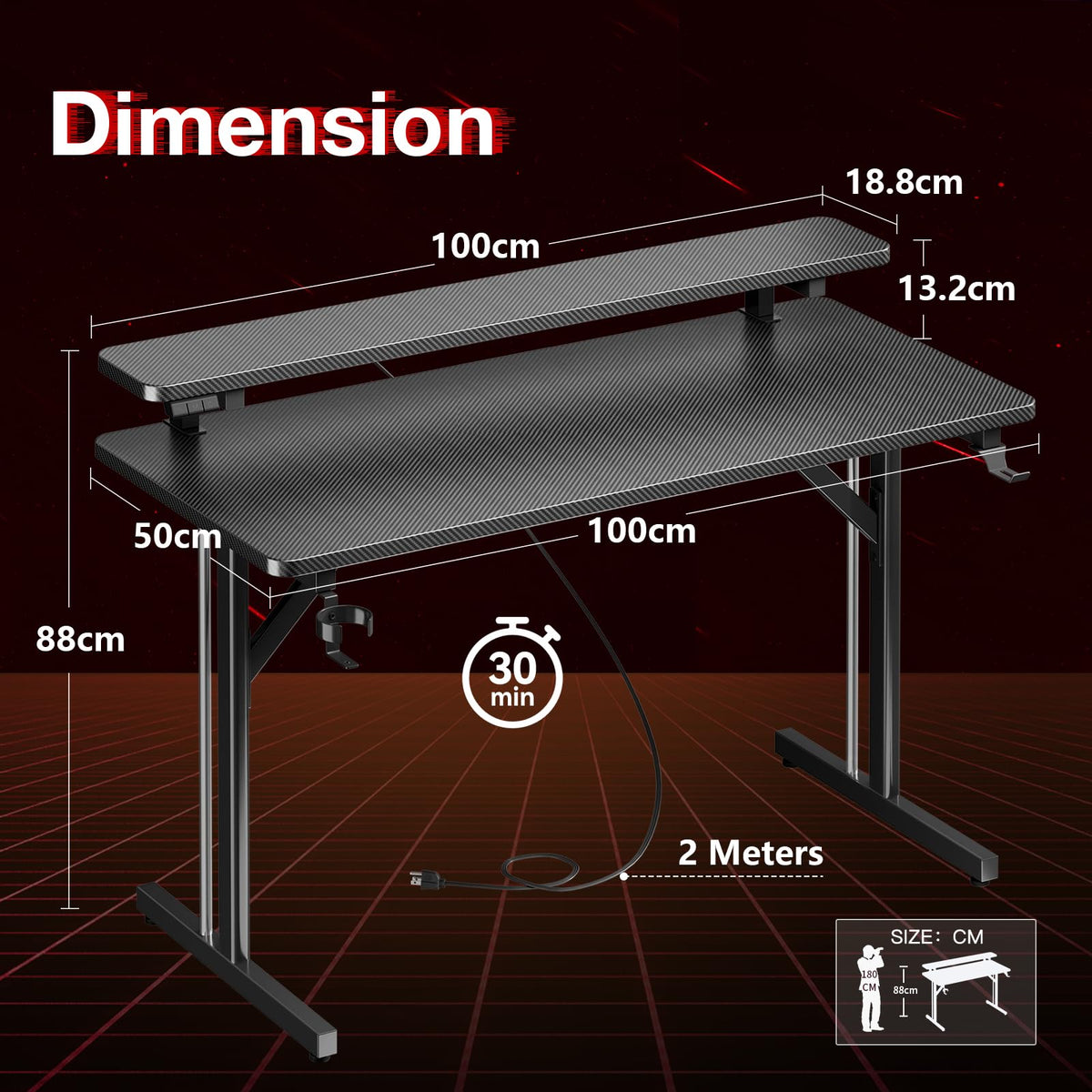 ODK 100 Computer Workstations x 50 88cm Gaming Desk Computer Workstations NEW