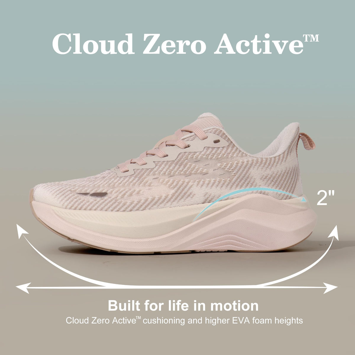 Hawkwell Cloud Zero Active Cushion Breathable Tennis Sneakers Beige US 5 NEW