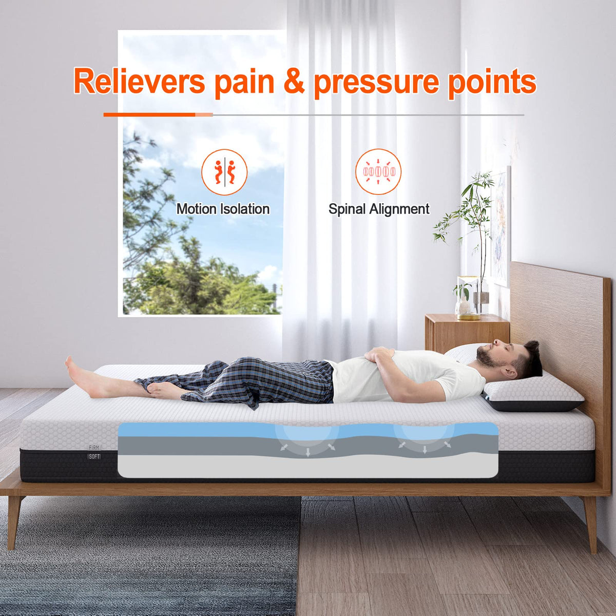 Duchess Gel Mattresses Memory Foam Mattress Single Black White Advanced NEW
