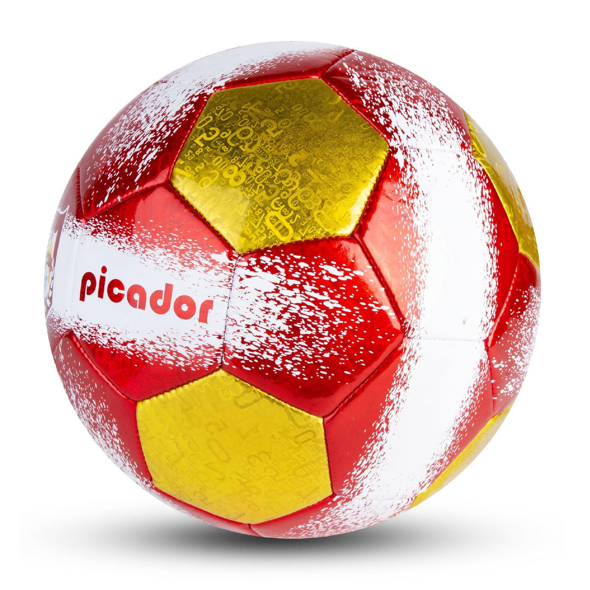 PP PICADOR Size 4 Soccer Ball Red/Yellow Laser Leather Training & Pump NEW