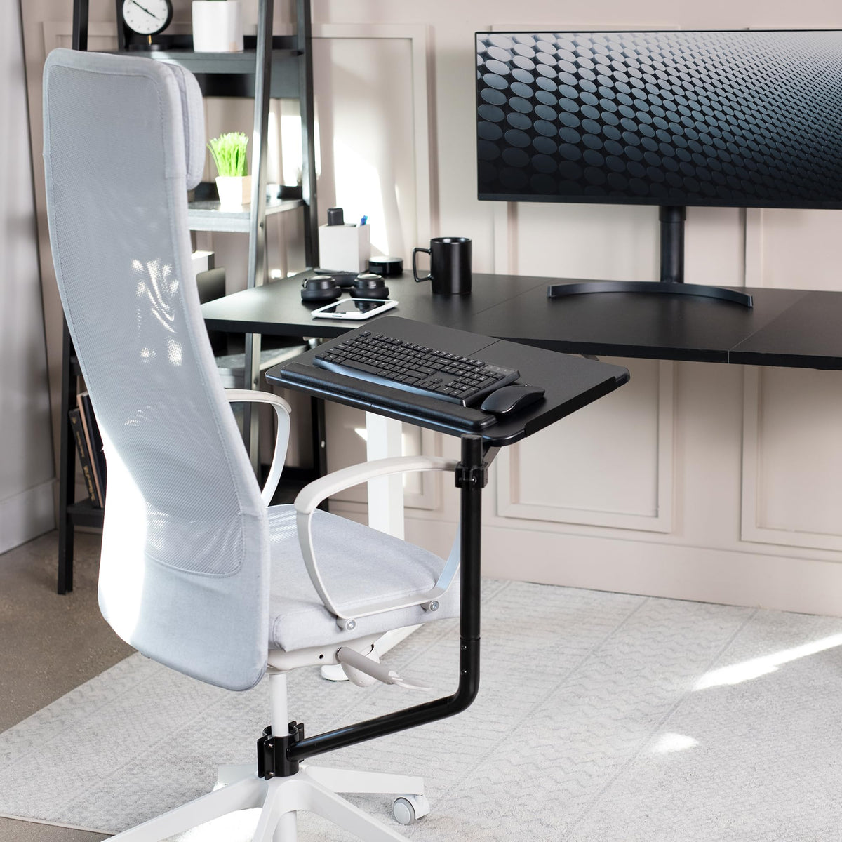 VIVO Ergonomic Office Chair Keyboard Tray Mount Black Alloy Steel NEW
