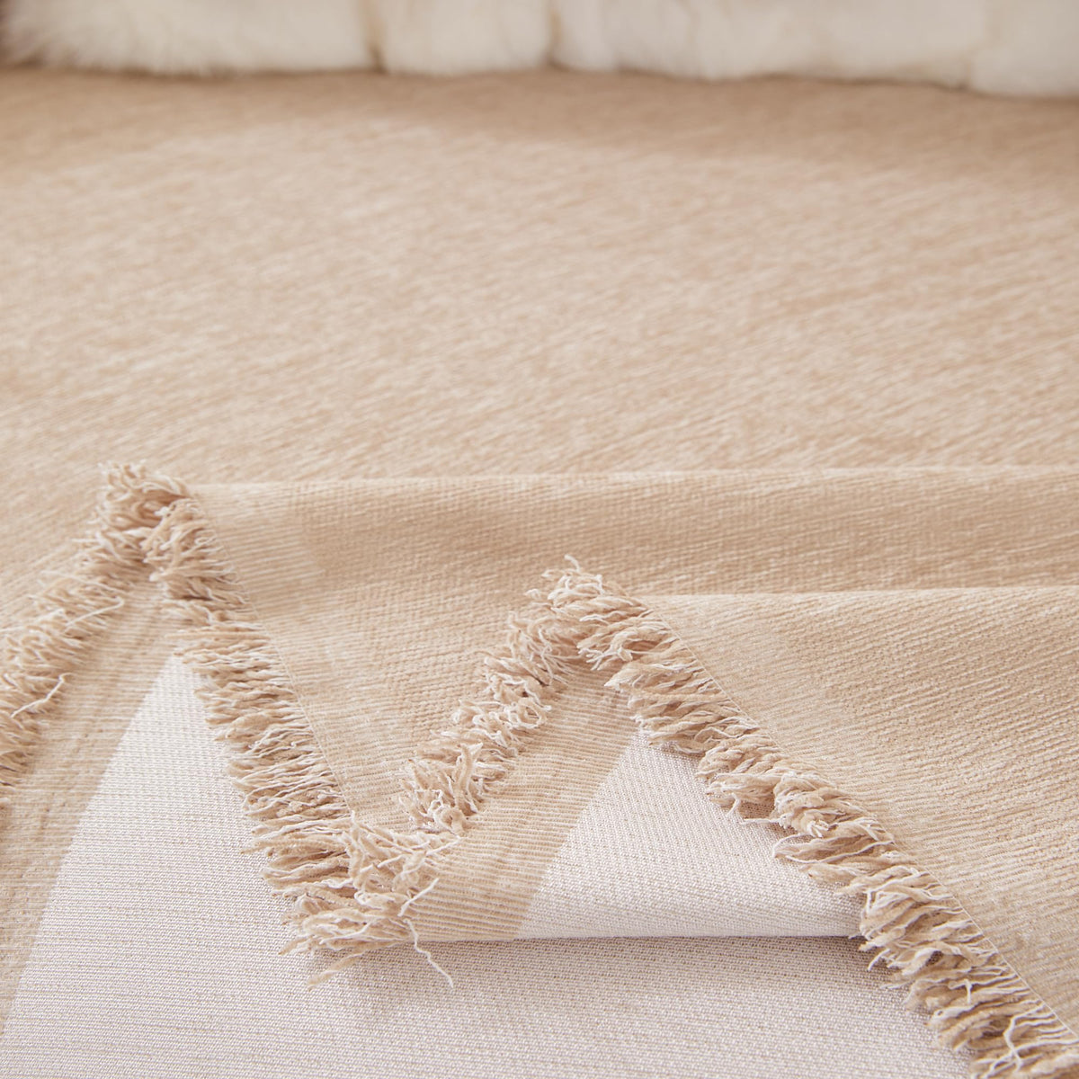 GeLaozee Washable Chenille Sofa Slipcover Loveseat Cover Khaki 180 x 340cm NEW