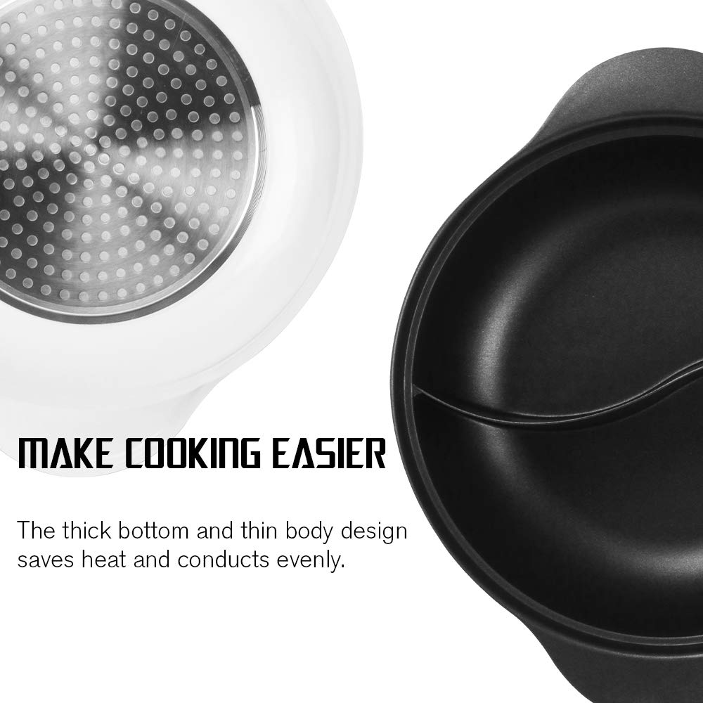 Kxuhivc 4.5L White Hot Pot with Divider Dual Sided Induction Size 4.5 Liters NEW