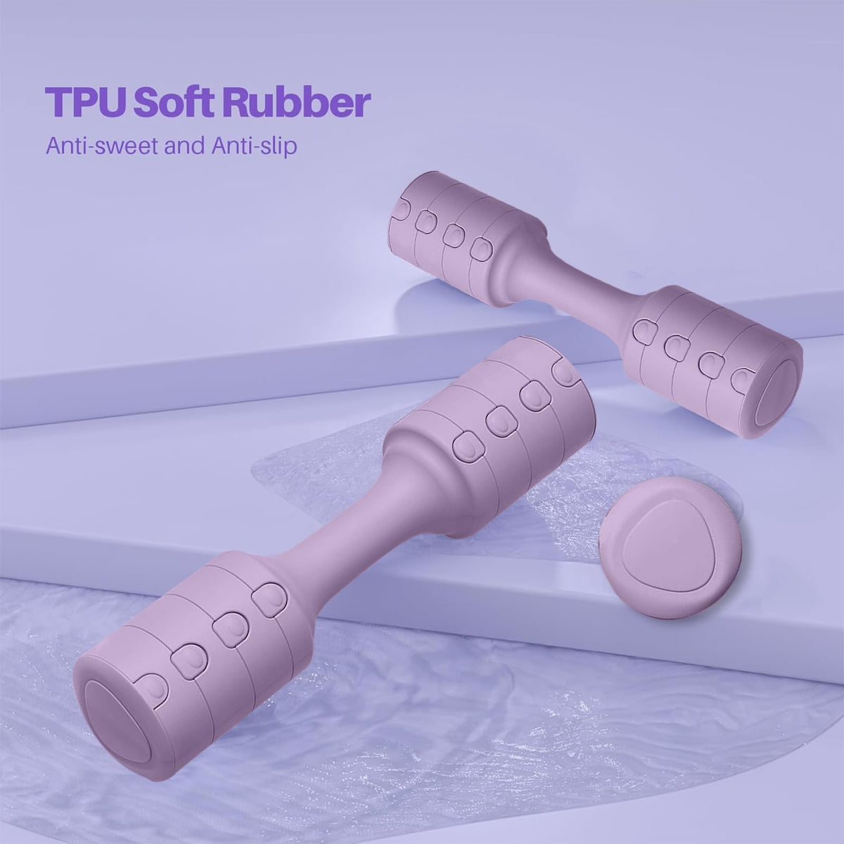 XIULIUU Adjustable Dumbbell Set Purple Free Weights Home Gym DEMO