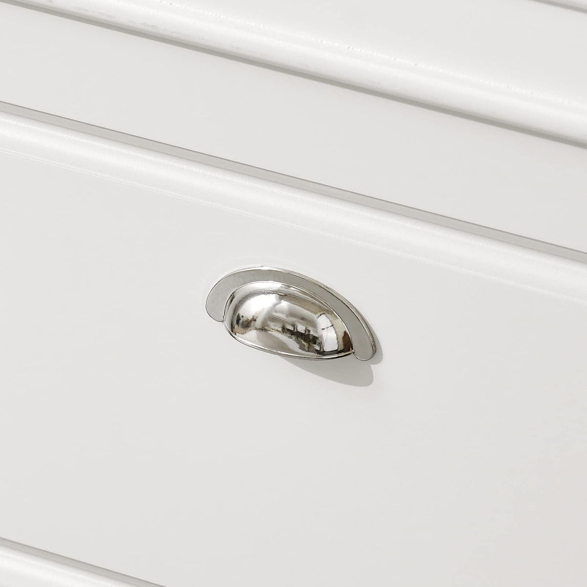 SoBuy White Shoe Storage Bench Cabinet Grey Cloth Top 60x24x52cm Hallway DEMO