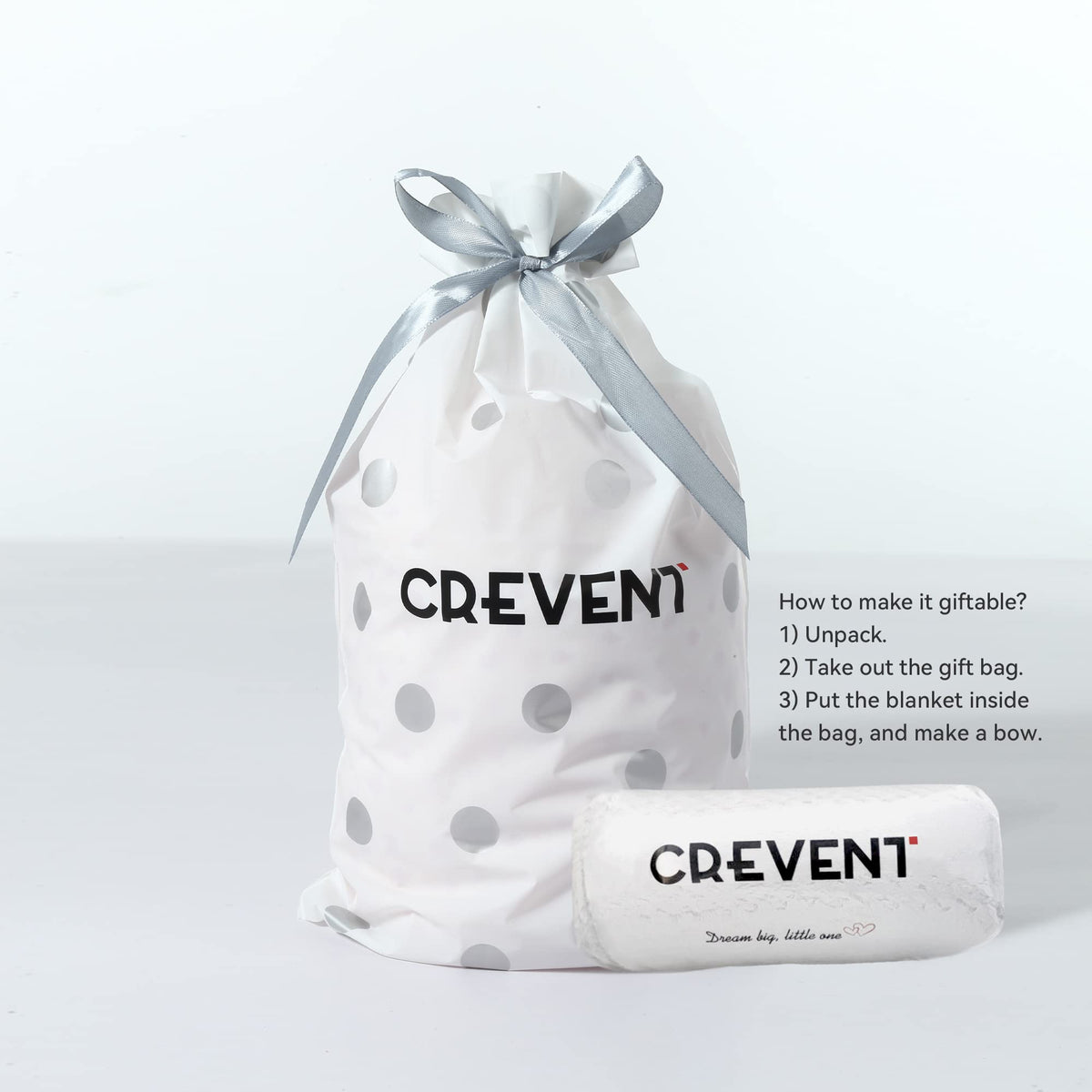 CREVENT Cozy Blankets Fluffy Warm Fleece Baby Crib Blanket Grey Size 30x40 NEW