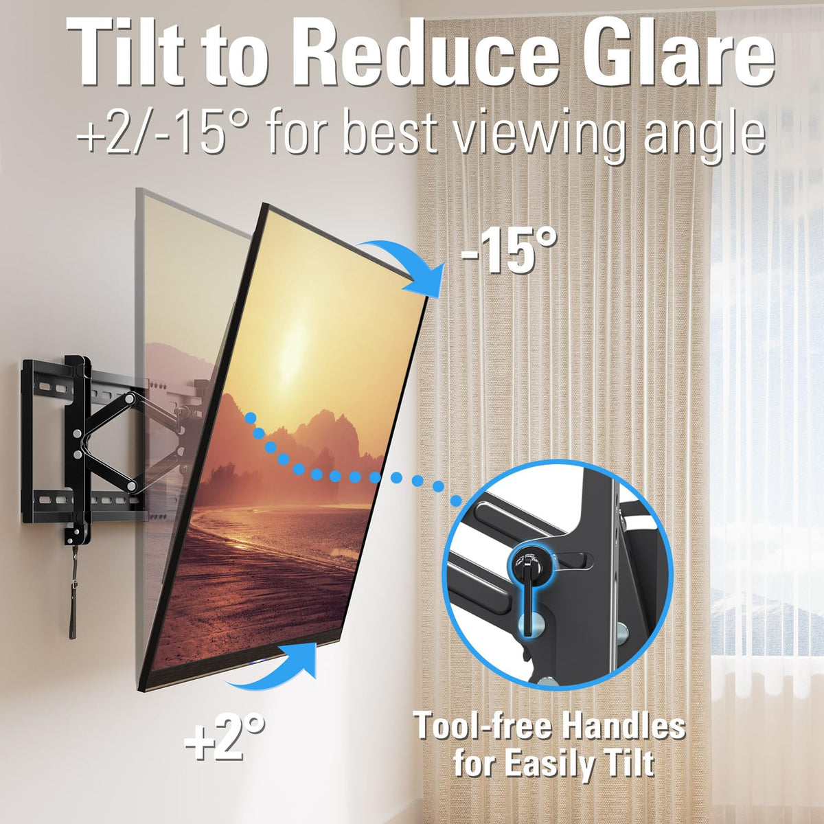 Mounting Dream Advanced Tilt TV Wall Mount for 42-90 Inch Flat NEW
