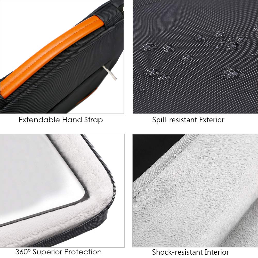 Lacdo 360° Sleeves Protective 14 Inch Laptop Sleeve Case in Black NEW