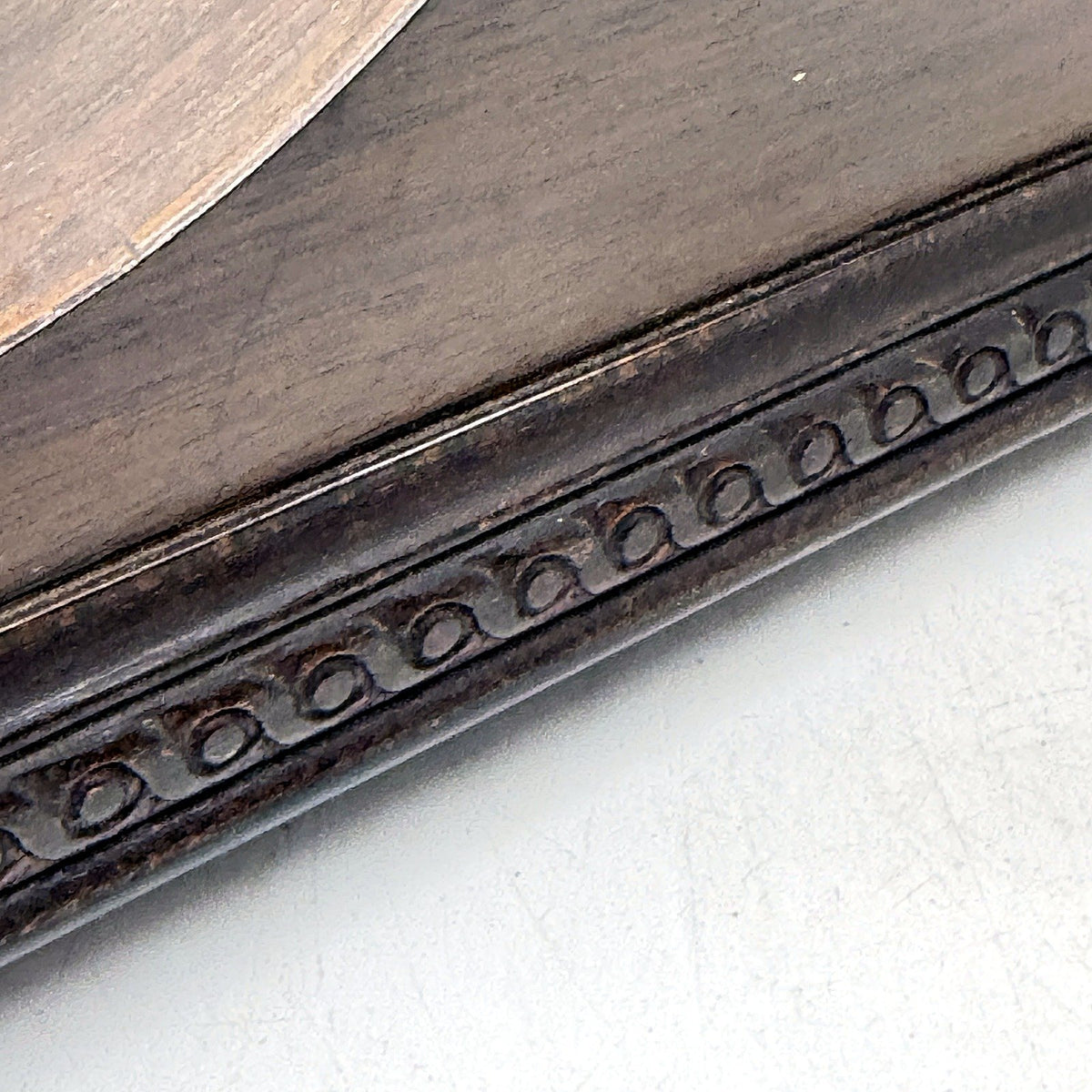 Antique Dark Brown Wood Mantel Clock Arched Dome Mechanical
