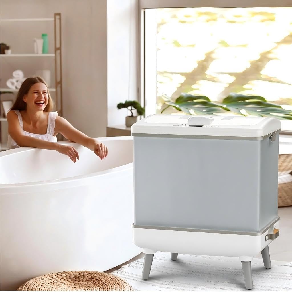 YOPOWER Portable Bathroom Accessories Towel Warmer Dryer 2-in-1 Folding DEMO