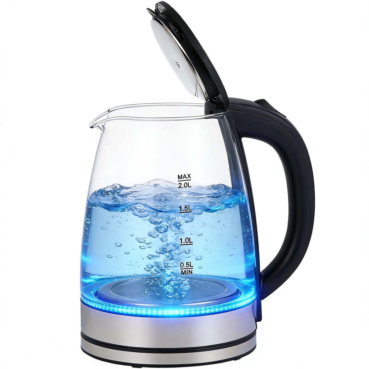 Muyuone Electric Kettle 2L Silvery Auto Shut Off Fast Boiling DEMO