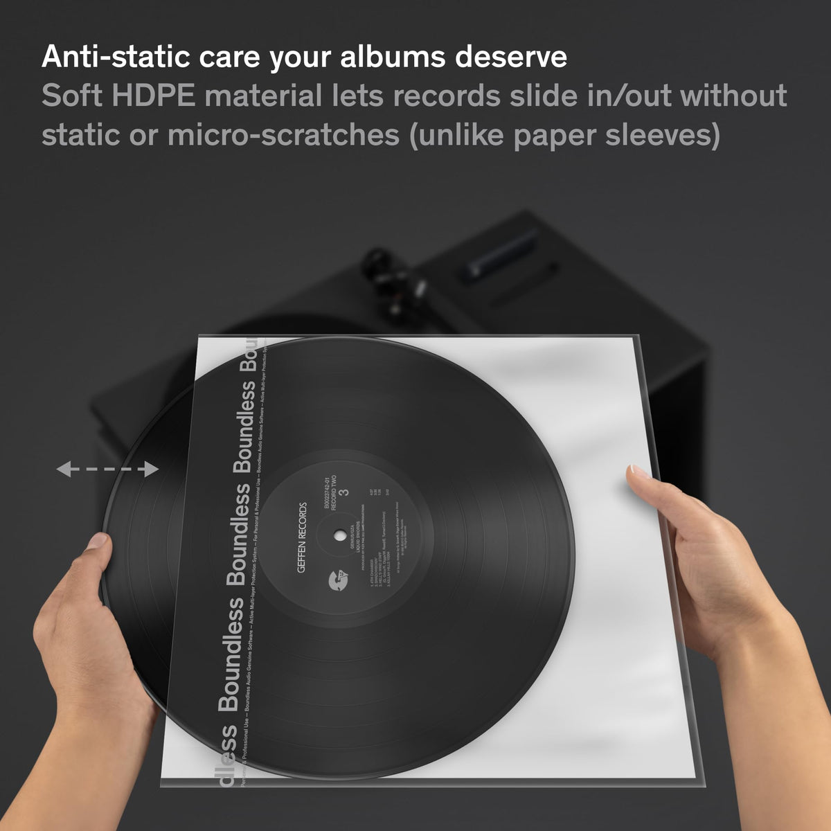 Boundless Audio Vinyl Record Sleeves Premium Inner 100 Pack Clear NEW