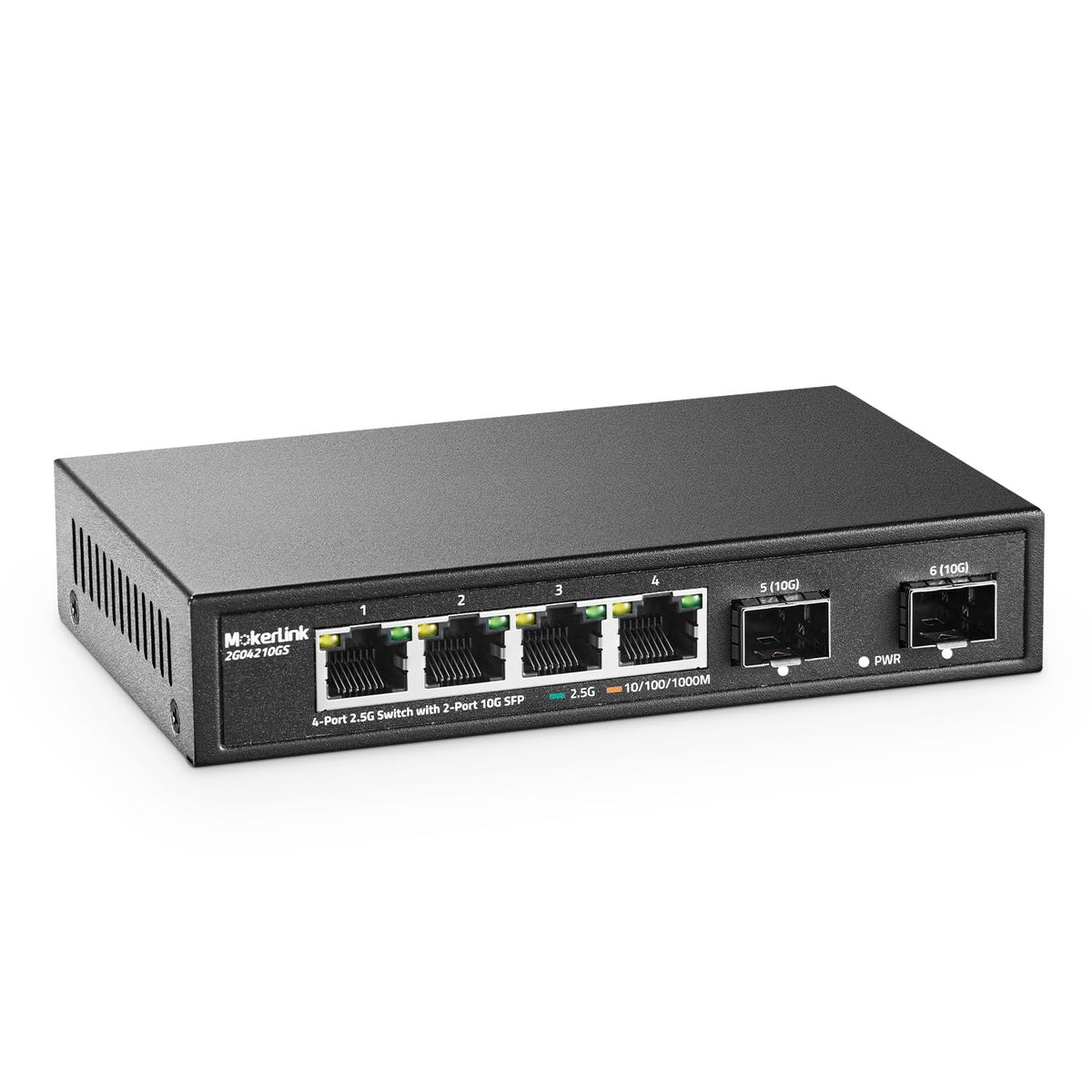 MokerLink 4 Network Switches Port 2.5G Ethernet Switch 10G SFP Black NEW
