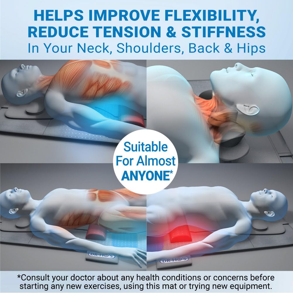 DR-HO'S Motion Solution Full Spine Stretch Exercise Mat Grey With Remote DEMO