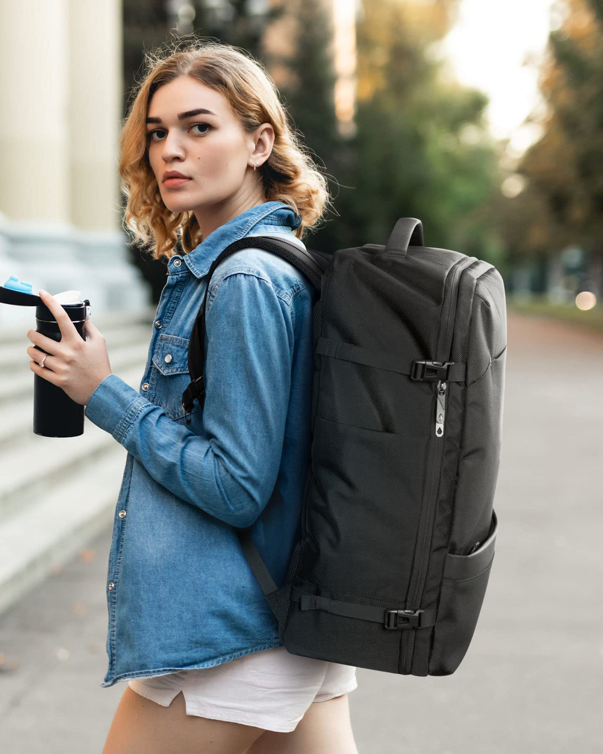 Inateck 42L Backpacks Travel Backpack Carry On Luggage Black 55cm Bag Size NEW