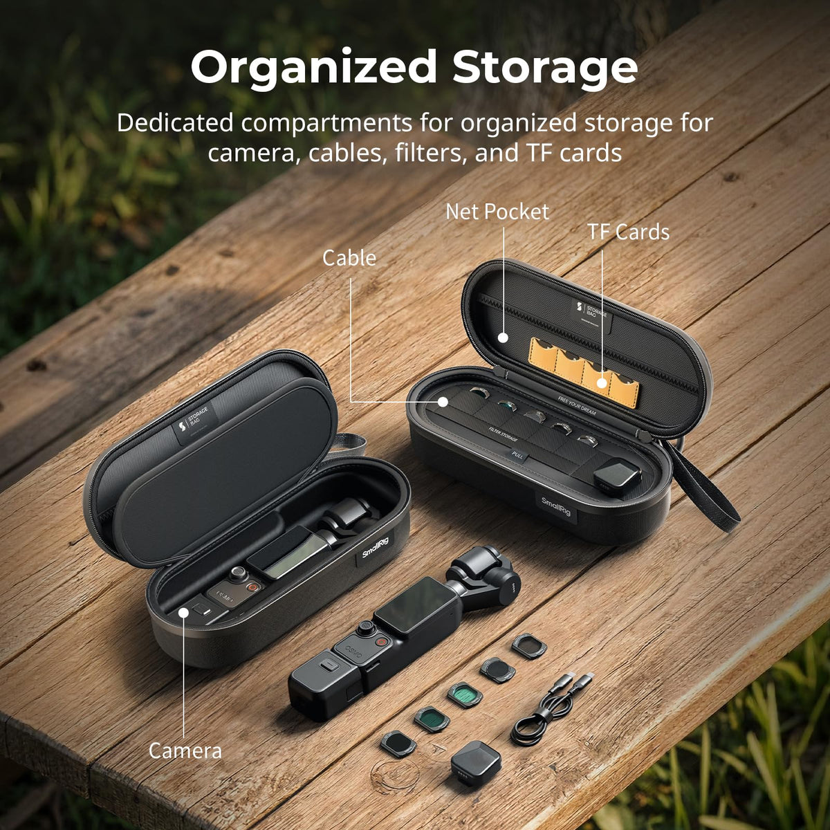 SMALLRIG Portable Protective Carrying Case for DJI Pocket Black Size 21cm NEW