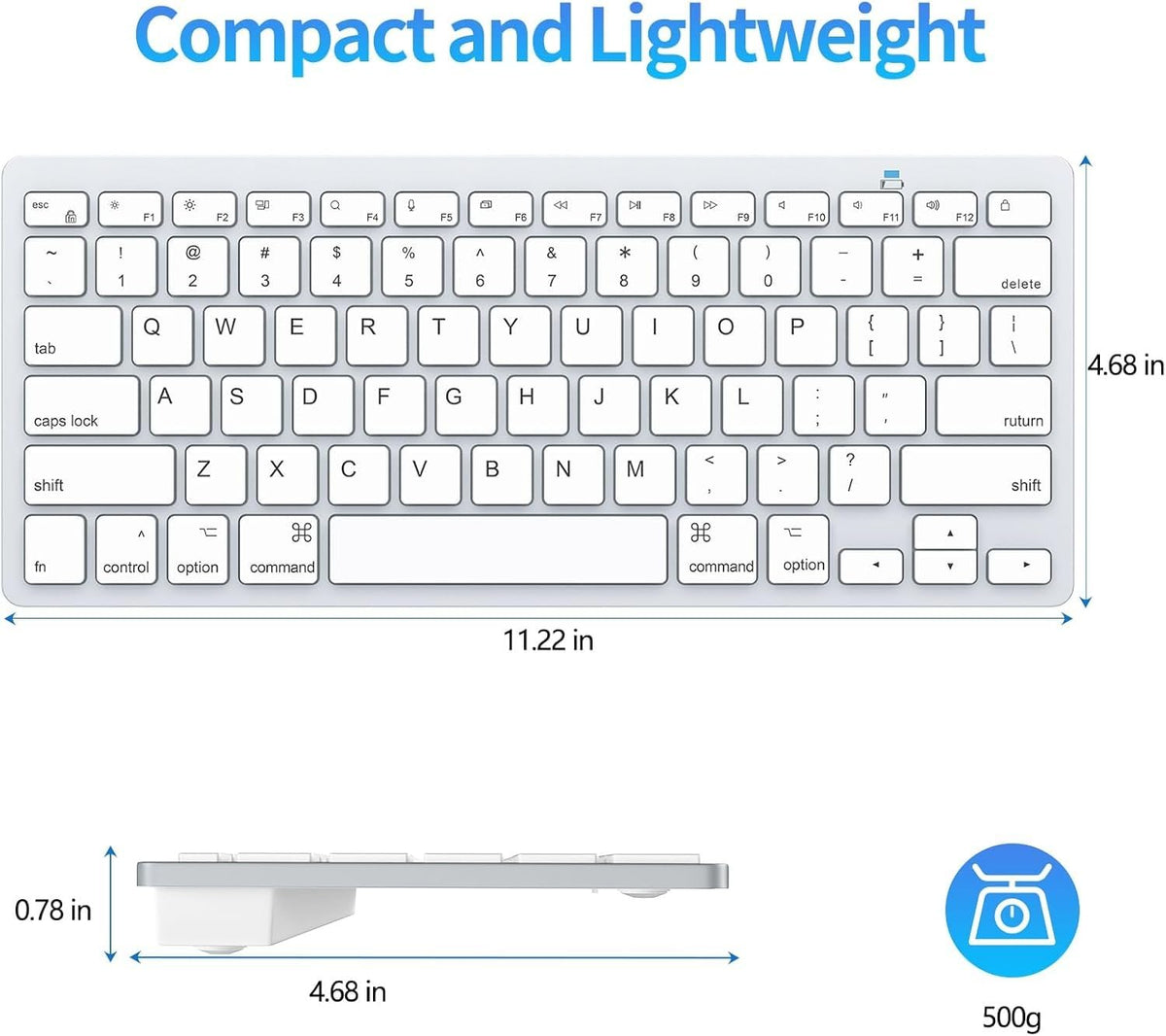 QUAGGY Ultra-Slim Keyboards Wired Keyboard for Mac USB-C Silver NEW