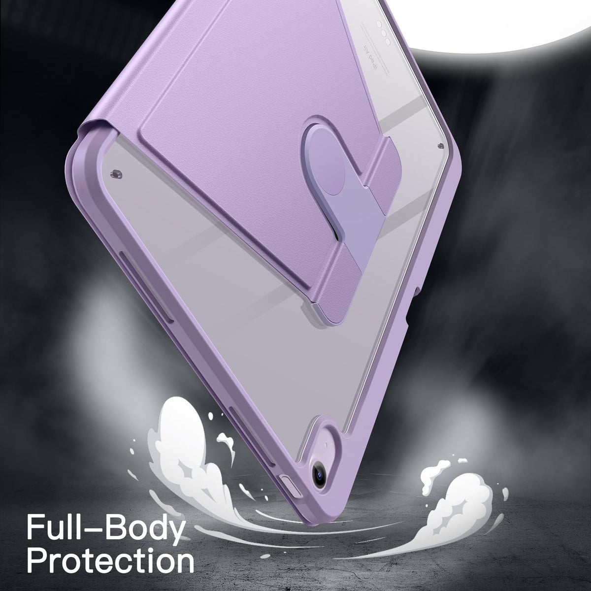 JETech 360° Cases Rotating Purple Case for iPad Air 13" M4/M3/M2 NEW