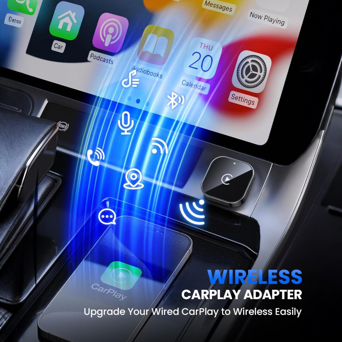 Piekeds Wireless CarPlay Adapter USB Mini for Car - Input DEMO