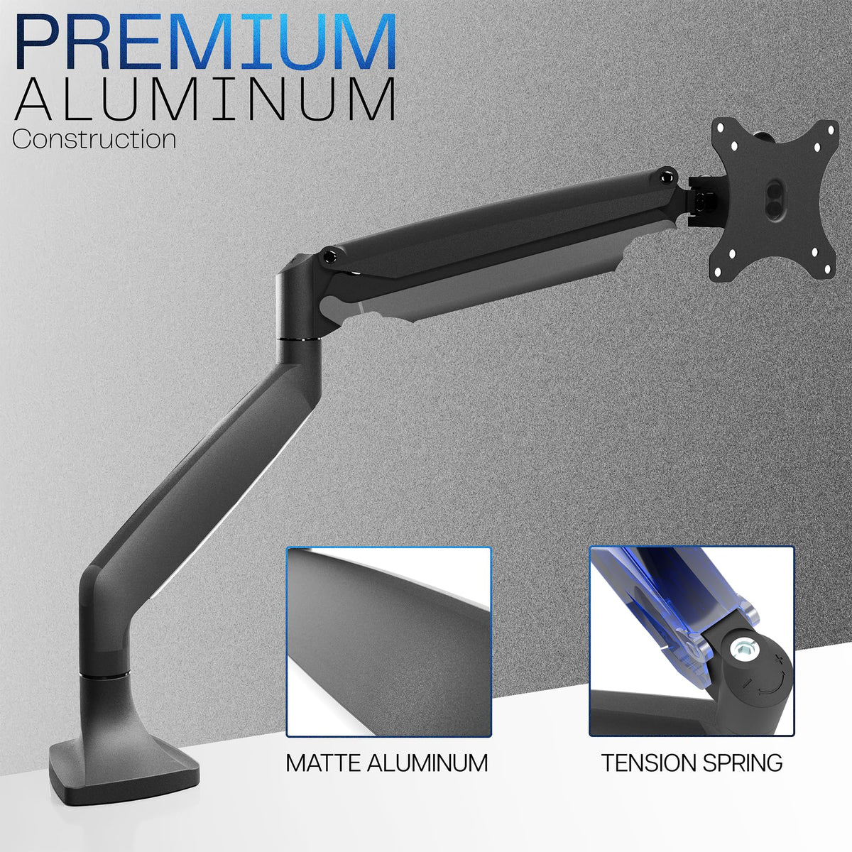 VIVO Premium Aluminum Height Adjustable Monitor Arm Black DEMO