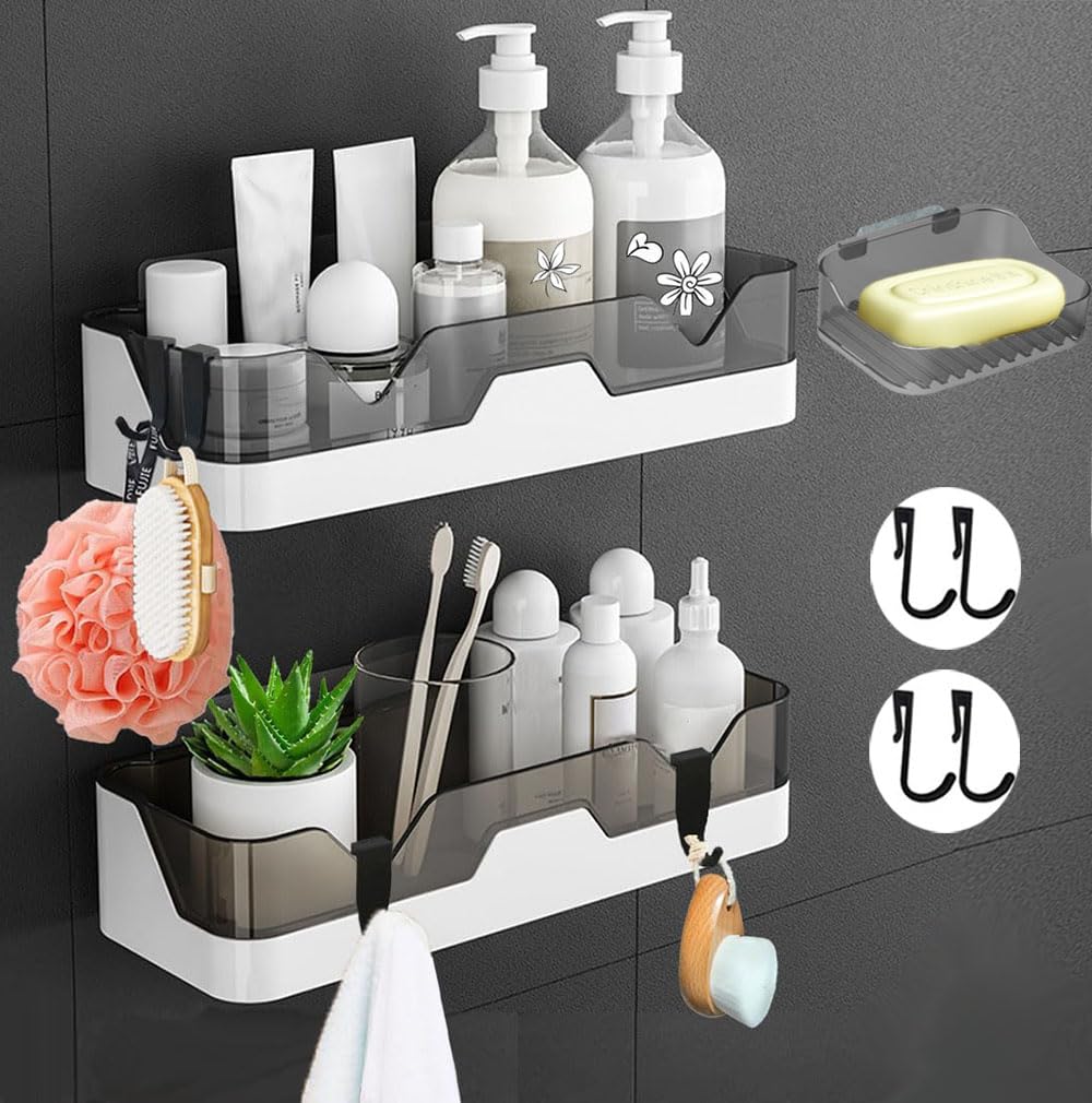 EigPluy Medium Soap Dishes Adhesive Shower Caddy - Drill Free Storage NEW