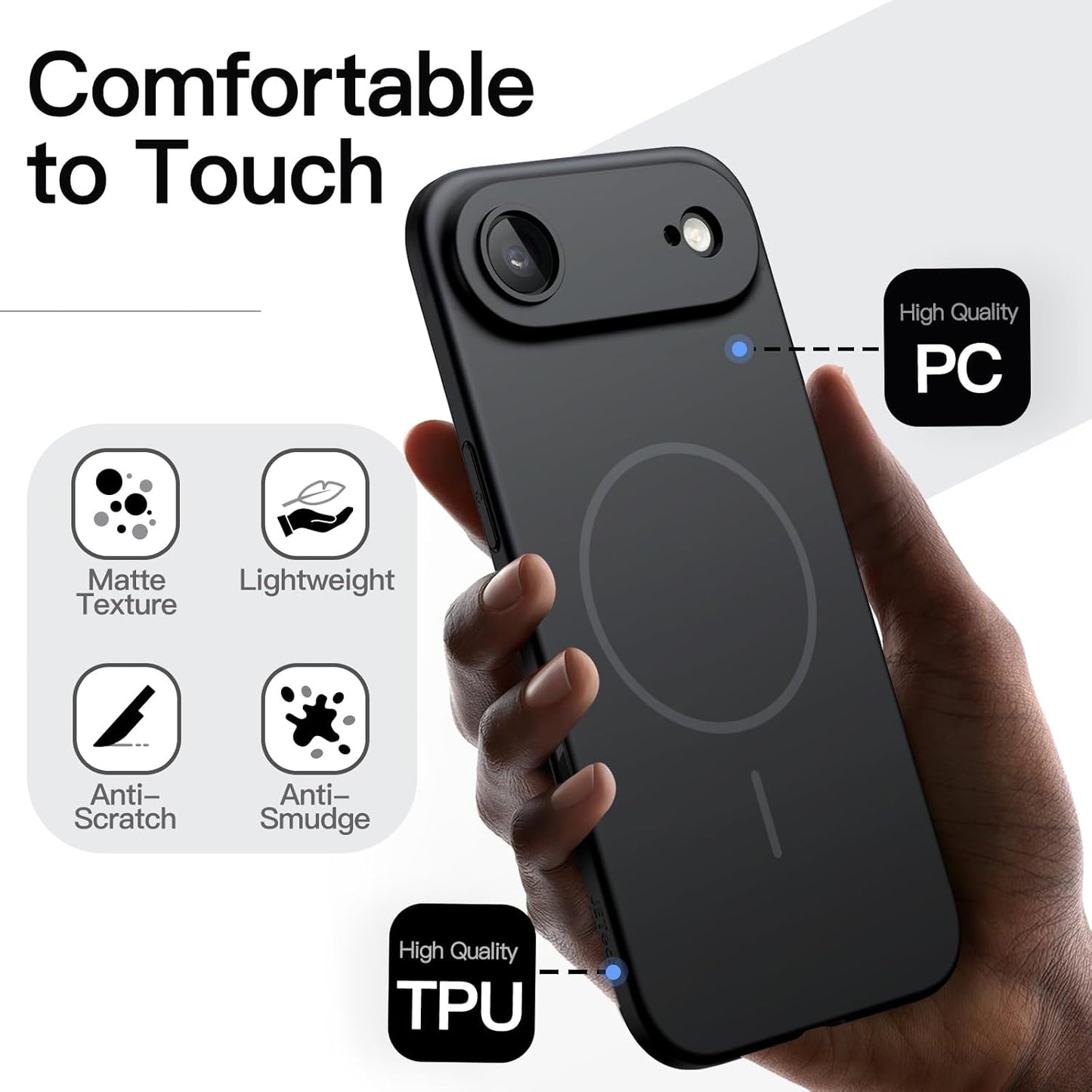 JETech Magnetic Slim Phone Case for iPhone Compatible with MagSafe NEW