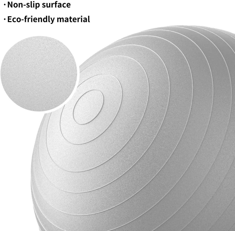 PROIRON Exercise Ball Anti-Burst Yoga Chair Quick Pump Slip Resistant Grey DEMO