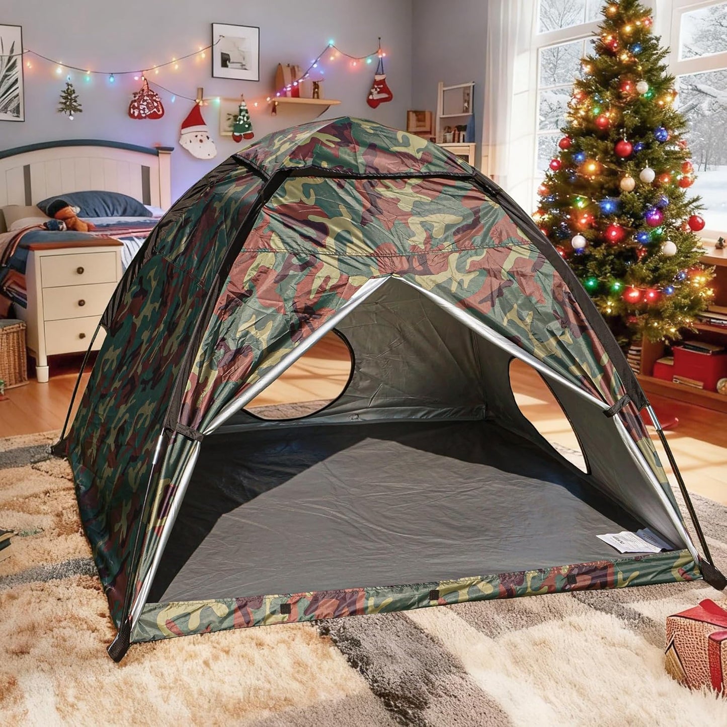 NARMAY Play Tent Camouflage Dome for Kids Indoor Outdoor Fun Size DEMO